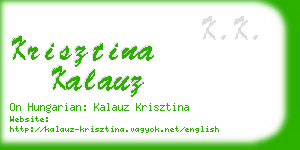 krisztina kalauz business card